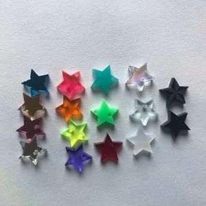 Acrylic Star Earrings! 💚⭐️💜⭐️🖤⭐️💛⭐️💙⭐️🧡⭐️❤️